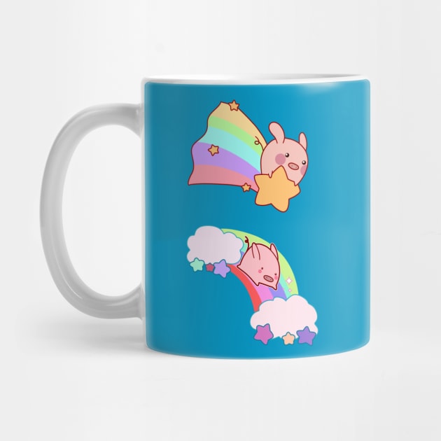 Rainbow Pigs by saradaboru